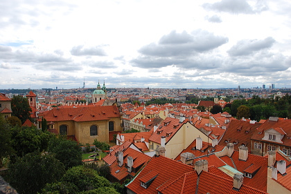 プラハ城から見たプラハの街並み